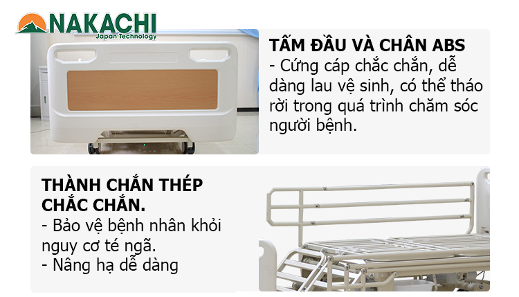  Giường Y Tế Đa Nâng Hạ Chiều Cao Nakachi NC-BVH07